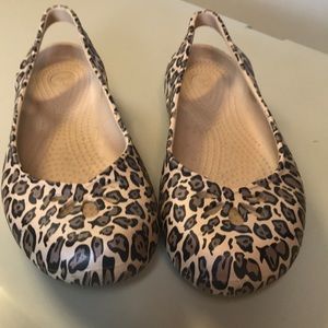 Cheetah print Crocs